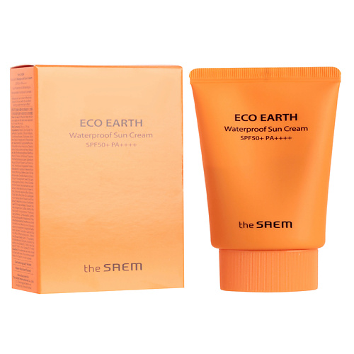

THE SAEM Крем солнцезащитный для лица и тела Eco Earth Waterproof Sun Cream SPF 50+ PA++++ 50, Крем солнцезащитный для лица и тела Eco Earth Waterproof Sun Cream SPF 50+ PA++++