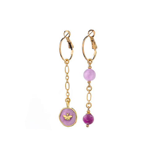 

LANZEROTTI Серьги Iris, асимметрия, с аметистом и лепидолитом, Серьги Iris, асимметрия, с аметистом и лепидолитом