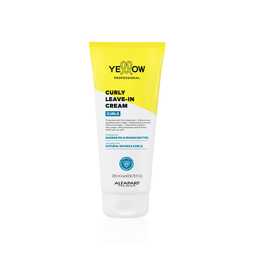

YELLOW Увлажняющий несмываемый крем для кудрявых и вьющихся волос CURLY LEAVE-IN CREAM 200, Увлажняющий несмываемый крем для кудрявых и вьющихся волос CURLY LEAVE-IN CREAM