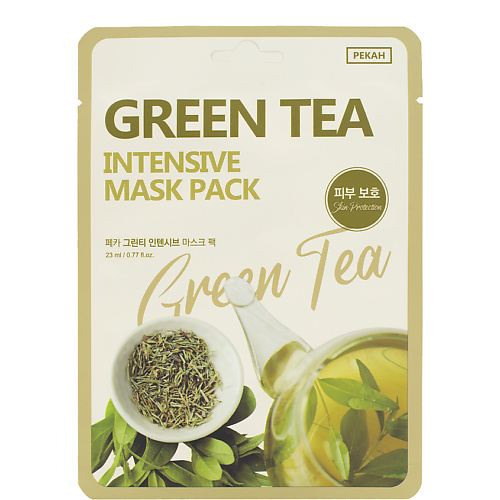 Маска для лица PEKAH Тканевая маска с экстрактом Зеленого чая Green Tea Intensive Mask Pack