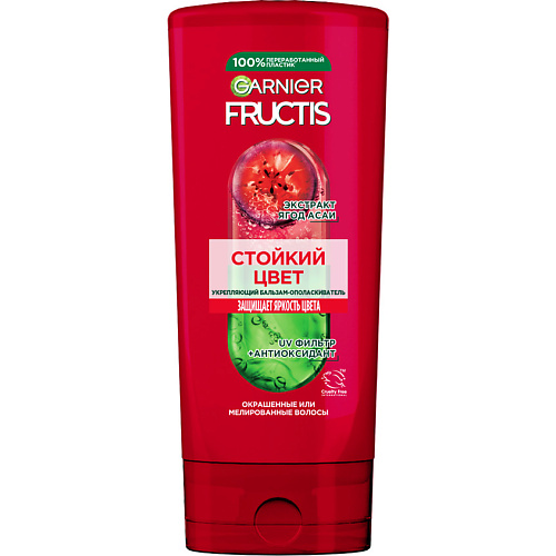 Бальзам для волос FRUCTIS Укрепляющий бальзам-ополаскиватель для волос, Стойкий цвет