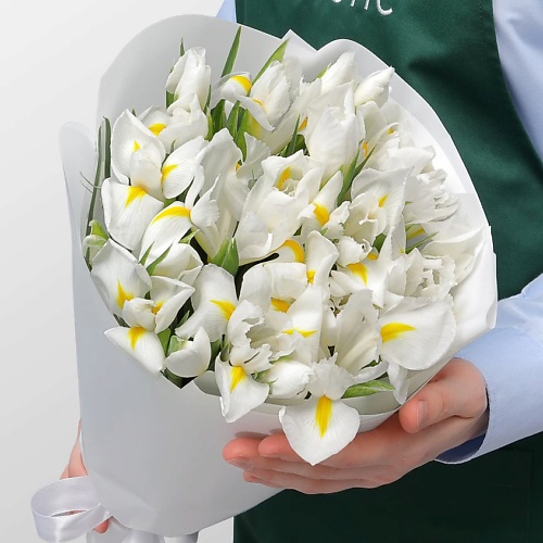 

STUDIO FLORISTIC Букет из Белых Ирисов «Белый лебедь», Букет из Белых Ирисов «Белый лебедь»