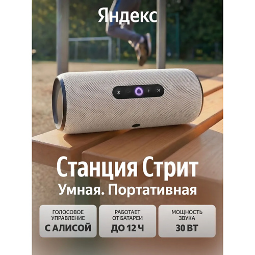 Умная колонка ЯНДЕКС Умная беспроводная колонка Станция Стрит YNDX-00030GRY