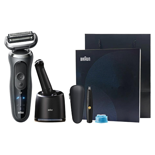

BRAUN Электробритва Series 7 Pro 7000CC + Триммер для носа и ушей, Электробритва Series 7 Pro 7000CC + Триммер для носа и ушей