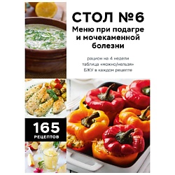 Стол №6. Меню при подагре и мочекаменной болезни
