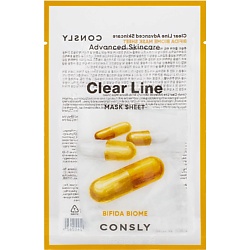 Восстанавливающая тканевая маска с пробиотиками Clear Line Mask Sheet