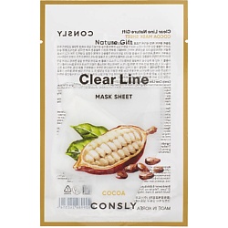 Питательная тканевая маска с экстрактом какао Clear Line Mask Sheet