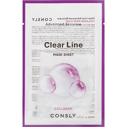 Укрепляющая тканевая маска с коллагеном Clear Line Mask Sheet