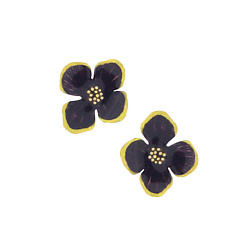 Серьги Hortensia, смола, золотая краска, микрошарики