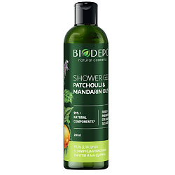 Гель для душа натуральный с эфирными маслами пачули и мандарина Patchouli And Tangerine Essential Oils