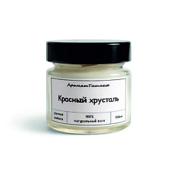 Свеча ароматическая с деревянным фитилем "Красный хрусталь"
