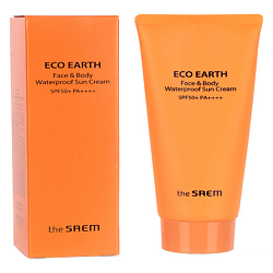 Крем солнцезащитный для лица и тела Eco Earth Face&Body Waterproof Sun CreamSPF 50+ PA++++