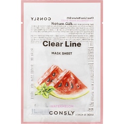 Тонизирующая тканевая маска с экстрактом арбуза Clear Line Mask Sheet