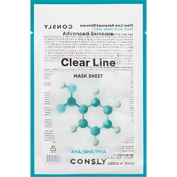 Выравнивающая тканевая маска с фруктовыми кислотами Clear Line Mask Sheet