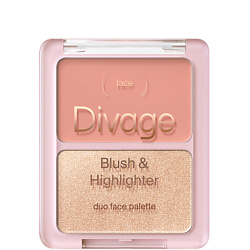 Палетка для лица двойная румяна и хайлайтер Blush&Highlighter Duo Face Palette