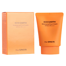 Крем солнцезащитный для лица и тела Eco Earth Waterproof Sun Cream SPF 50+ PA++++