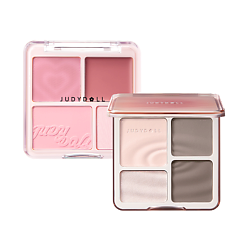 Набор: Хайлайтер 2 IN 1 Highlighter Contour Palette + Румяна 2 in 1 Blush Highlight Palette