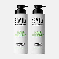 Набор для волос против перхоти: Шампунь и Бальзам HAIR THERAPY профессиональный с климбазолом