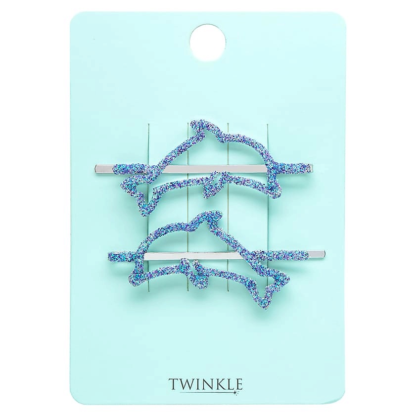 Изображение товара TWINKLE Заколки-невидимки для волос DOLPHINS, 2 шт яркие дизайн Изображение товара TWINKLE Заколки-невидимки для волос DOLPHINS, 2 шт яркие дизайн
