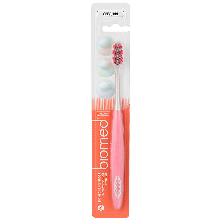 Изображение товара BIOMED Комплексная зубная щетка, средней жесткости Pearl Gloss, Цвет: Персиковый, 1 шт. Изображение товара BIOMED Комплексная зубная щетка, средней жесткости Pearl Gloss, Цвет: Персиковый, 1 шт.