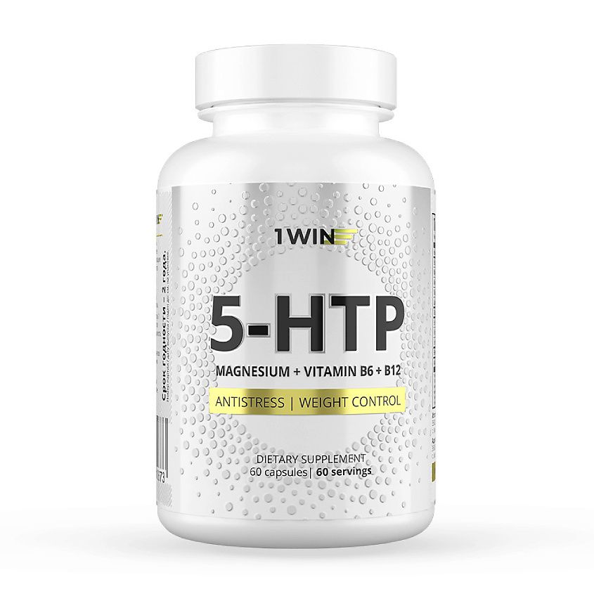 Изображение товара 1WIN 5-НТР Гидрокситриптофан + Магний + Витамины В6 и В12 5-HTP Magnesium + Vitamin B6 + B12, 60 капсул Изображение товара 1WIN 5-НТР Гидрокситриптофан + Магний + Витамины В6 и В12 5-HTP Magnesium + Vitamin B6 + B12, 60 капсул