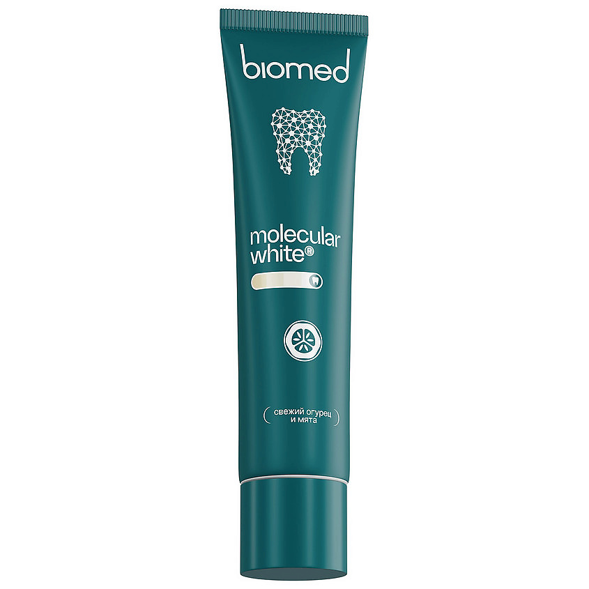 Изображение товара Зубная паста BIOMED HealthyWhite молекулярное отбеливание 65 г вкус мяты и огурца Изображение товара Зубная паста BIOMED HealthyWhite молекулярное отбеливание 65 г вкус мяты и огурца