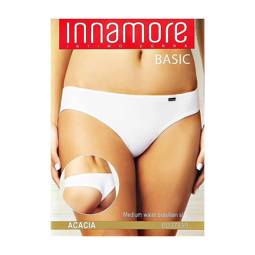 Изображение товара INNAMORE Трусы женские UNDERWEAR бразилиано средней посадки из хлопка (nero, 3), черный