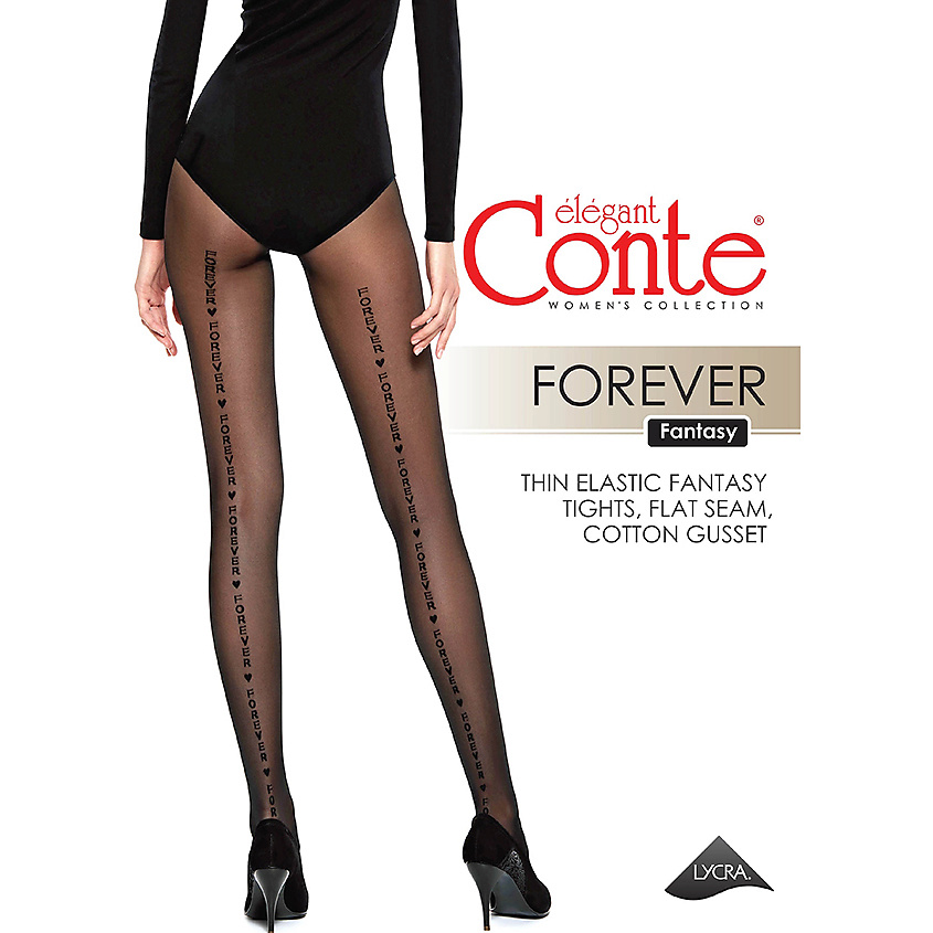 Изображение товара CONTE ELEGANT Колготки женские FANTASY FOREVER 30 den (Nero) р-р 2, черный
