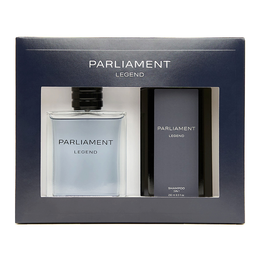 Изображение товара Парфюмерно-косметический набор PARLIAMENT LEGEND с шампунем 3 в 1 Изображение товара Парфюмерно-косметический набор PARLIAMENT LEGEND с шампунем 3 в 1