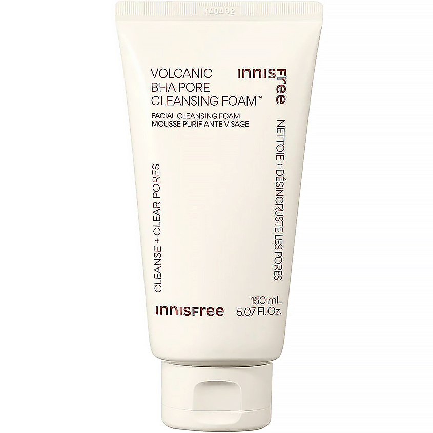 Изображение товара INNISFREE Вулканическая пенка для умывания с BHA кислотами для глубокого очищения пор Volcanic, 150 гр