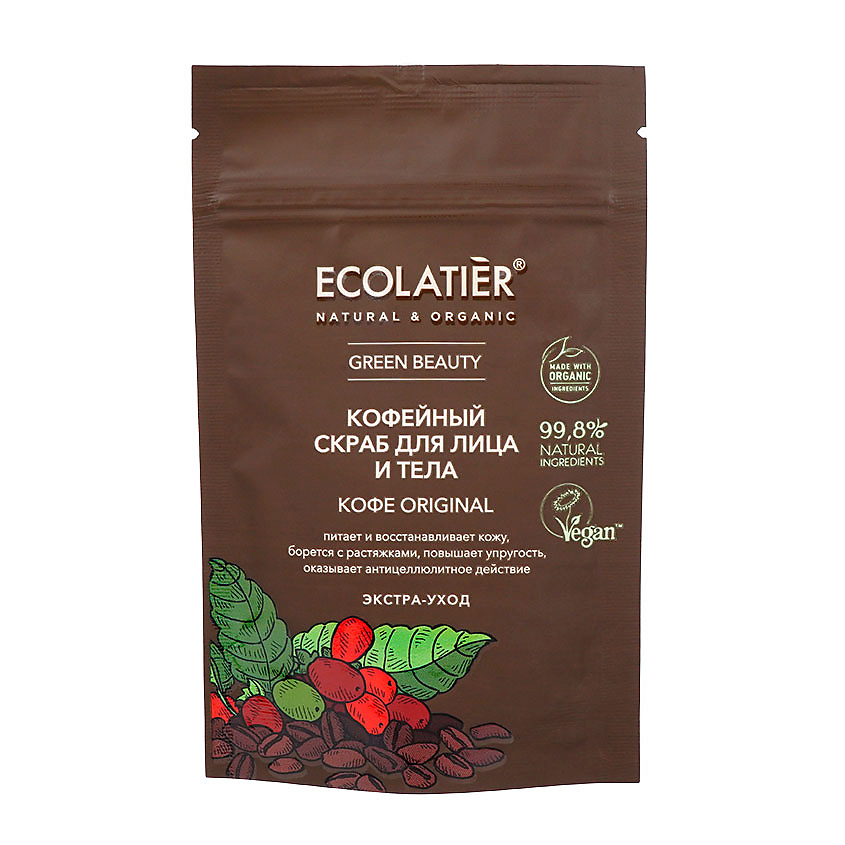 Изображение товара Ecolatier Скраб для лица и тела КОФЕ ORIGINAL Экстра-уход, 40 мл Изображение товара Ecolatier Скраб для лица и тела КОФЕ ORIGINAL Экстра-уход, 40 мл