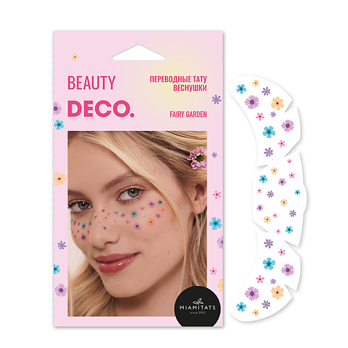 Наклейки для лица DECO. Набор переводных тату-веснушек FAIRYCORE by Miami tattoos (fairy garden)