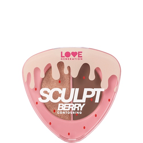 Контуринг LOVE GENERATION Палетка для контуринга лица SculptBerry шелковистая текстура