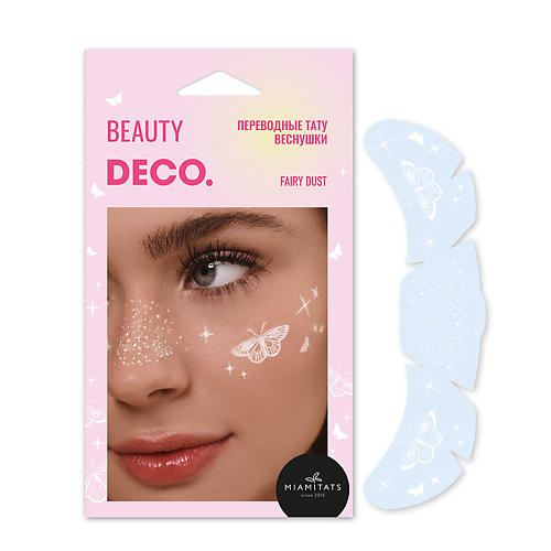 Наклейки для лица DECO. Набор переводных тату-веснушек FAIRYCORE by Miami tattoos (fairy dust)