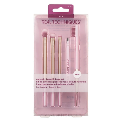 Набор кистей REAL TECHNIQUES Набор кистей для макияжа глаз Naturally Beautiful Eye Makeup Brush Kit