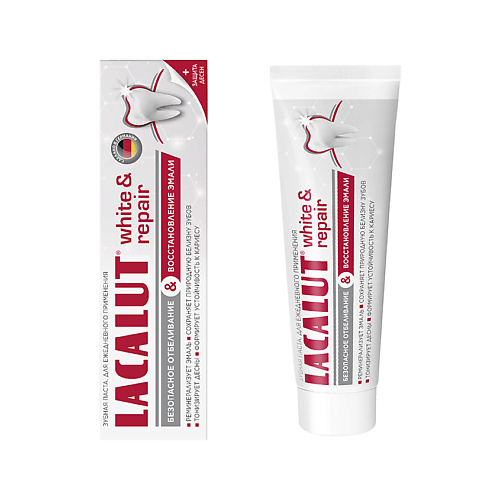 

LACALUT Паста зубная White & Repair для ежедневного ухода 75, Паста зубная White & Repair для ежедневного ухода