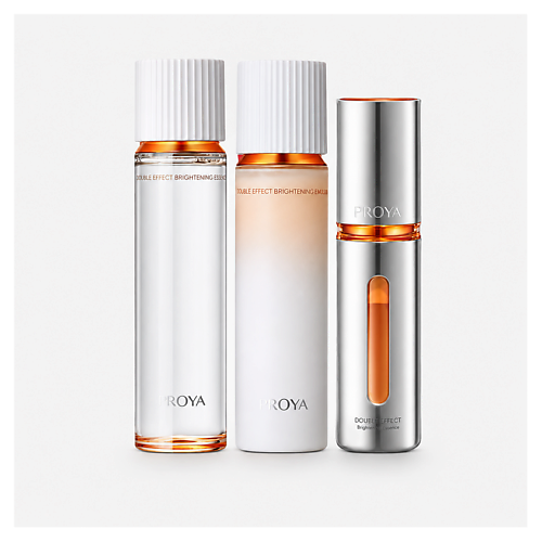 Набор средств для лица PROYA Набор для сияния и упругости кожи Double Effect Brightening 3.0: Лосьон + Эмульсия + Эссенция