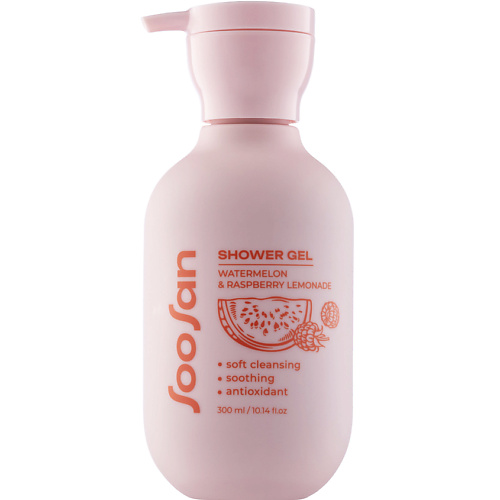Гель для душа SOOSAN Гель для душа с ароматом арбуза и малины Shower Gel Watermelon And Raspberry Lemonade