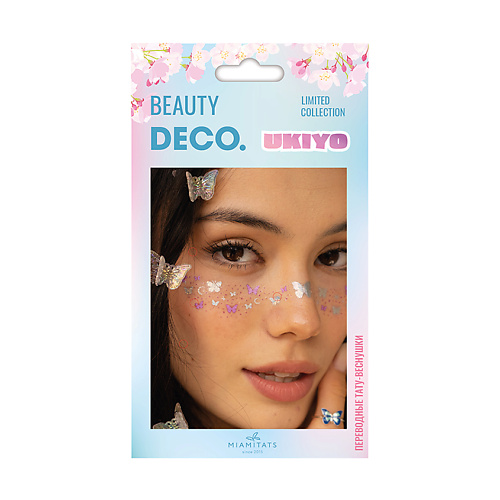 Наклейки для лица DECO. Переводные тату-веснушки UKIYO by Miami Tattoos (Butterflies)