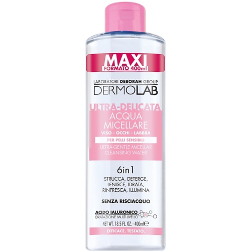 

DERMOLAB DEBORAH Мицеллярная вода для очищения ультра-нежная Dermolab Ultra-Gentle Micellar Cleansing Water 400, DEBORAH Мицеллярная вода для очищения ультра-нежная Dermolab Ultra-Gentle Micellar Cleansing Water