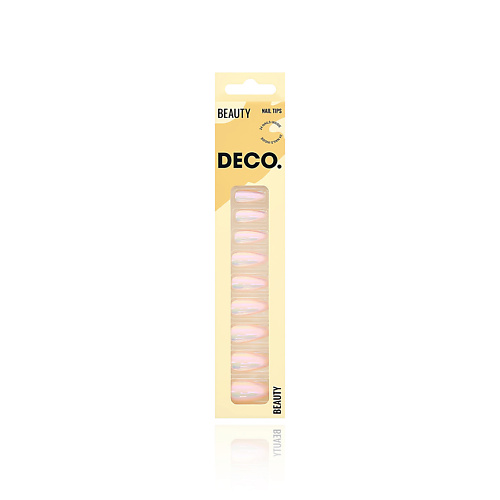 Накладные ногти DECO. Набор накладных ногтей с клеевыми стикерами BEAUTY shiny