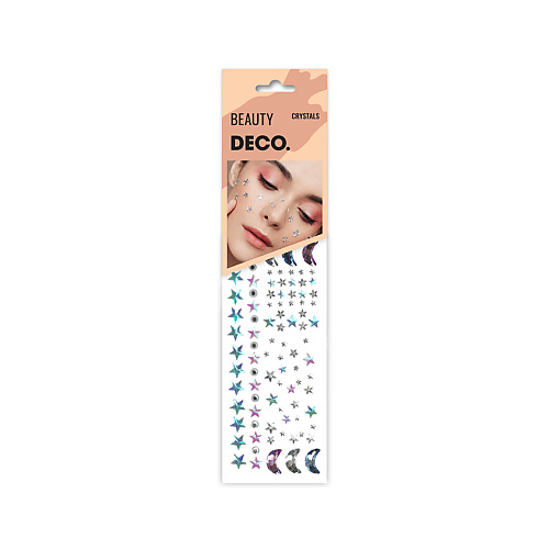 Наклейки для лица DECO. Кристаллы для лица и тела CRYSTALS by Miami tattoos (Violet stars)