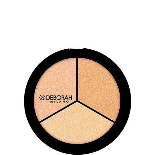 Палетка DEBORAH MILANO Палетка хайлайтеров для лица Trio Highlighter Palette