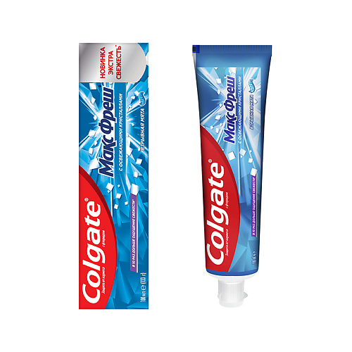 

COLGATE Паста зубная MAX FRESH Взрывная мята 100, Паста зубная MAX FRESH Взрывная мята