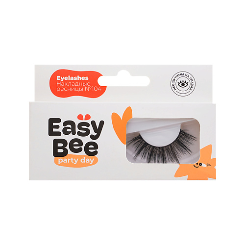 Ресницы накладные EASYBEE Накладные ресницы PARTY DAY EYELASHES FAUX MINK №104 черные с эффектом норки