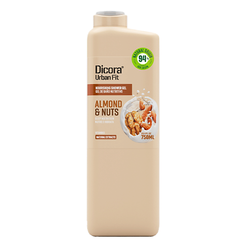 

DICORA URBAN FIT Питательный гель для душа "VITAMIN B, Almond & Nuts" 750, Питательный гель для душа "VITAMIN B, Almond & Nuts"