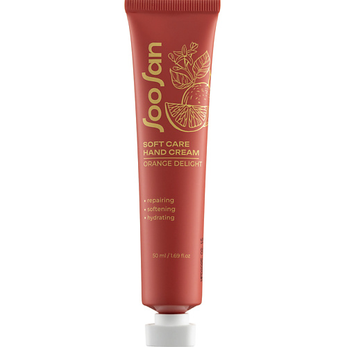 Крем для рук SOOSAN Крем для рук увлажняющий с ароматом апельсина Soft Care Hand Cream Orange Delight