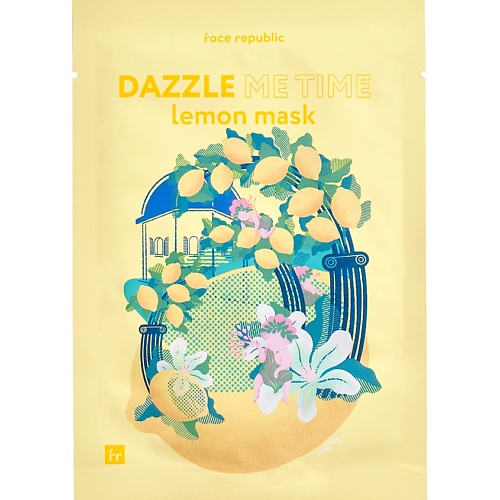 Маска для лица FACE REPUBLIC Маска для лица придающая сияние с экстрактом лимона Dazzle me time lemon mask