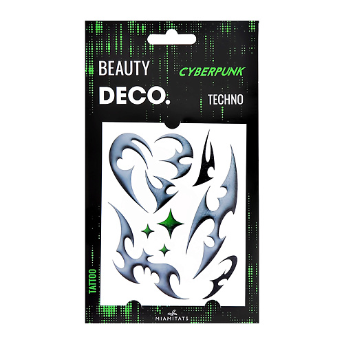 Тату DECO. Набор переводных татуировок для тела CYBERPUNK by Miami tattoos (techno)