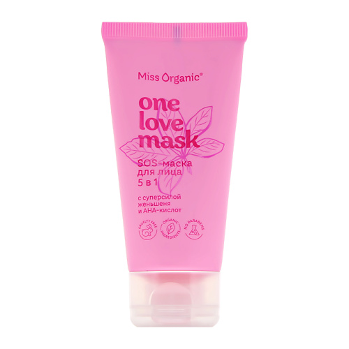 Маска для лица MISS ORGANIC Sos-маска для лица 5в1 с женьшенем и AHA-кислотами
